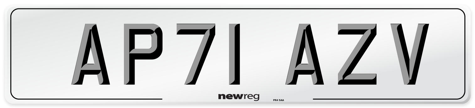 AP71 AZV Number Plate from New Reg